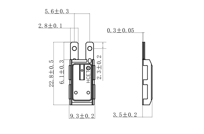 HC01座椅電機(jī)熱保護(hù)器尺寸圖