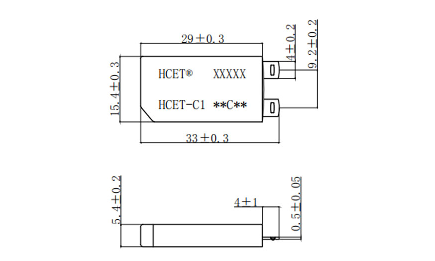 HCET-C1溫控開關(guān)尺寸圖
