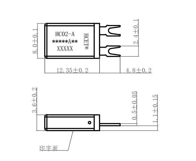 HC02-A天窗電機過載保護器-尺寸圖